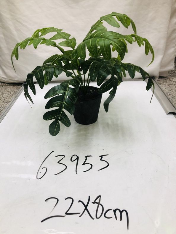 E17T, 63955, artifilcial potted plant 22x8cm