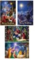 64373 dats, Cards Xmas Box 10 115x177mm Textured Foil Religious