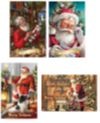 64374 dats, Cards Xmas Box 10 115x177mm Textured Foil Santa