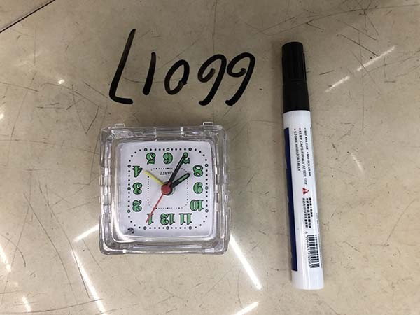 C11Z-L, 66017, alarm clock glow in the dark 6.5*6.5cm