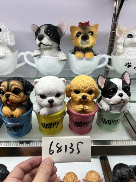 G17M, 68135, Dog in Bucket Ornament 13cm