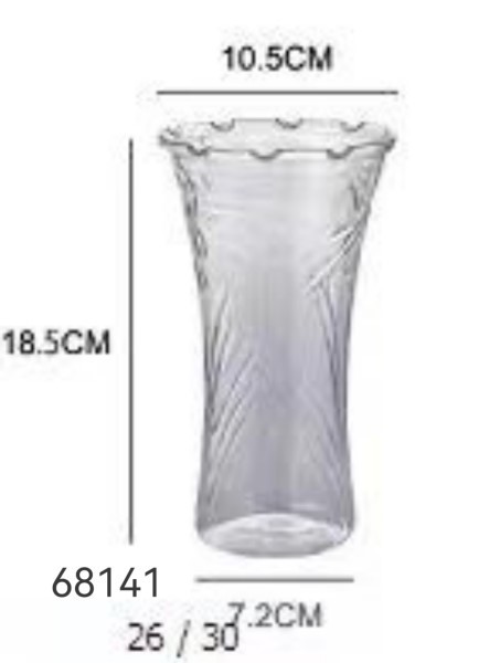E11H, 68241, Vase Plastic 18.5cm*D10.5cm