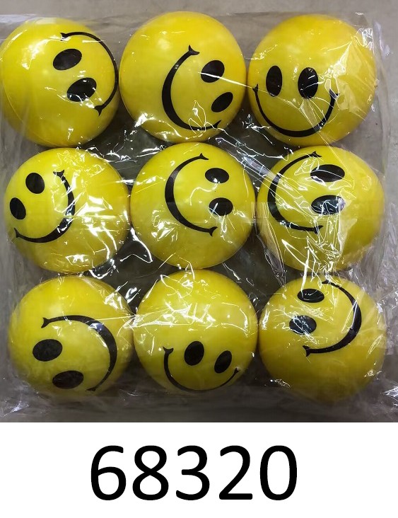 D19L, 68320, Hand Ball 6cm Smiley Face