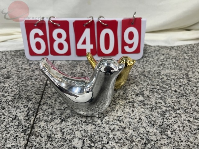 E15L, 68409, Bird Ornament Gold 10.5*5.3*9cm