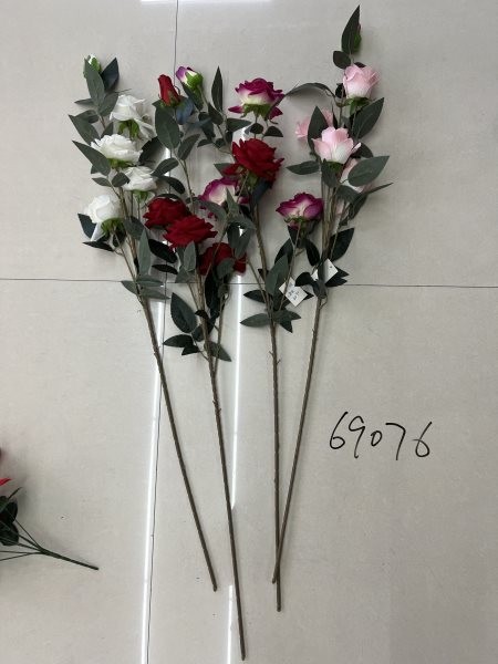 A11M, 69076, Rose 5-Head Pointy Petals 110cm