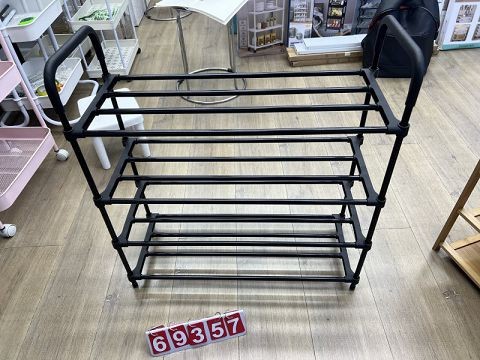 D10Z-M, 69357, Round Tube Shoe Rack 4-Tier 66*26*68cm