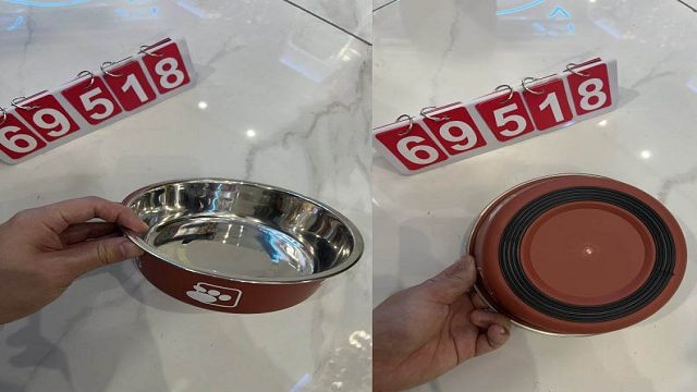 F7M, 69518, Pet Bowl PP & Stainless Steel D20cm