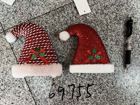 25X10, 69755, Xmas Hat Hanging Ornament 11.5cm