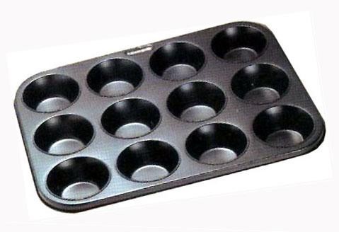 12 CUP MUFFIN PAN CUP:76x32mm 374x285x32mm