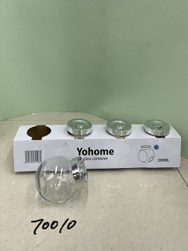 D13L, 70010, Glass Jar 200ml 4pcs