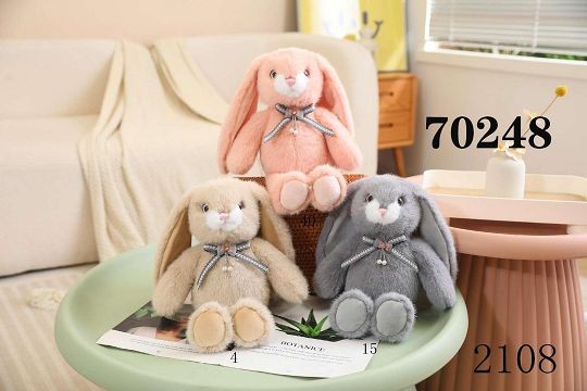 H8Z-L, 70248, Sfot Toy Bunny Bow Tie 23cm