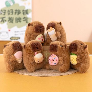 E8L, 70257, Soft Toy Capybara With Donut 13cm