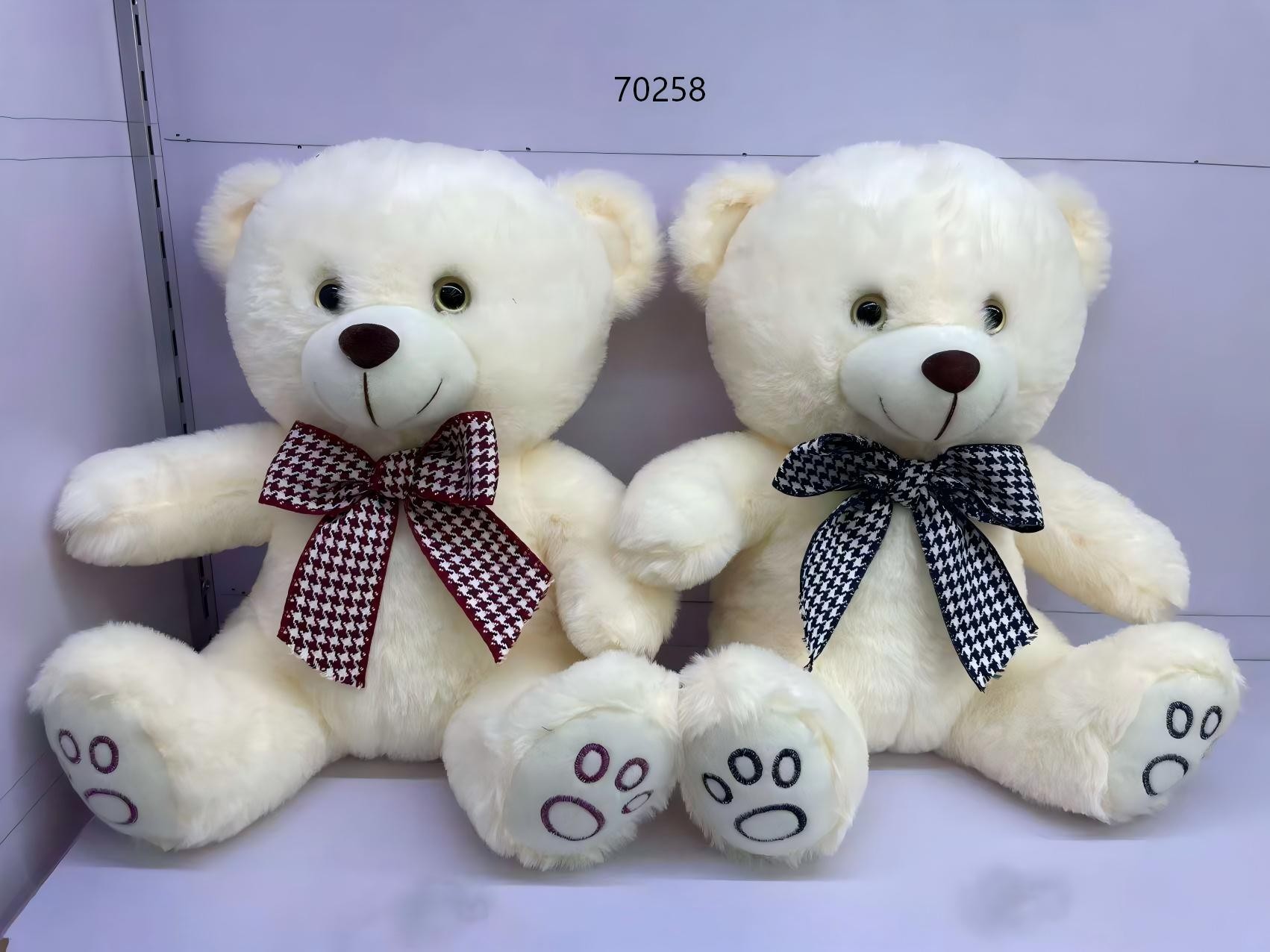 G20Z-L, 70258, Soft Toy Bear With Bow 30cm
