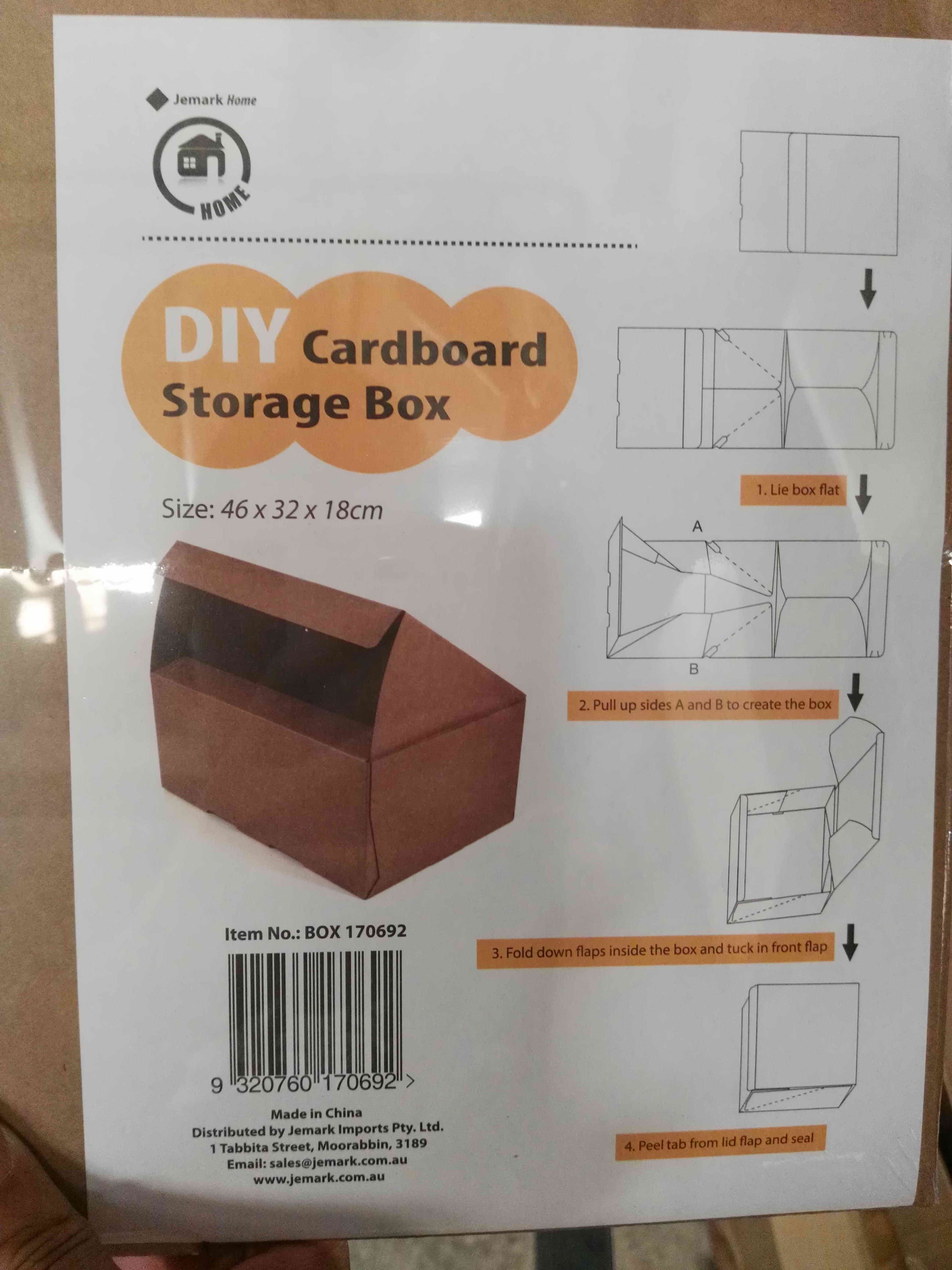 D10M, LGE CARDBOARD STORAGE BOX