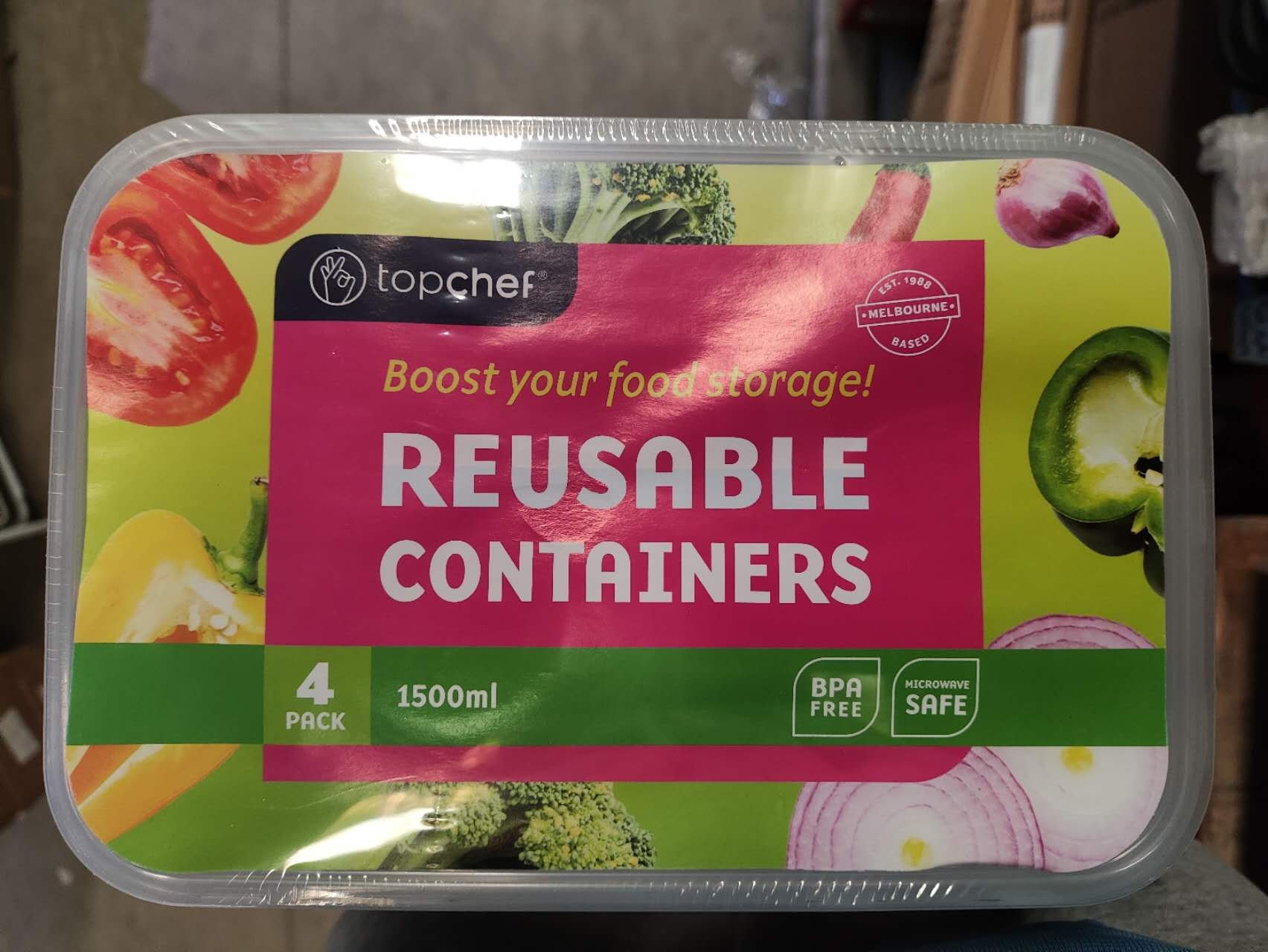 G11Z-M, KIT 309696, 1500ML containers 4pks reusable