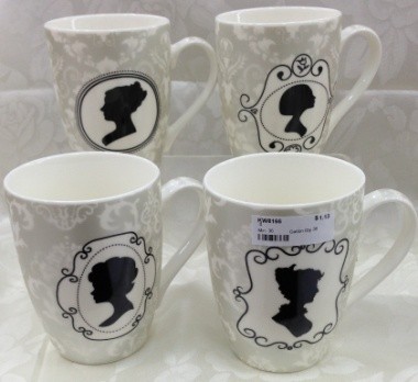 $2,Bone China Coffee Mugs 4 Designs Asst 