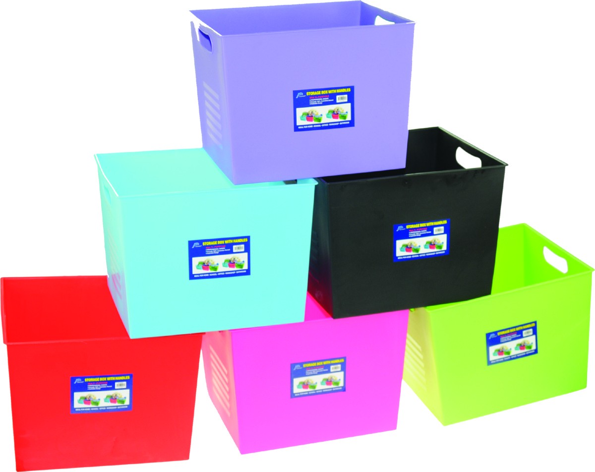 16L Storage Box With Handles In Clear