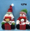 B/O 10''  SANTA/SNOWMAN WITH POP UP GIFT BOX