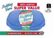 WIN-1719, 1Pce Knitting Yarn-8 Ply-100G- Soft Blue