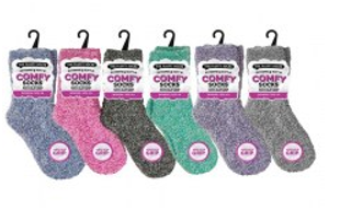WIN-2510, 1Pk LadiesMicrofiberFeatherSocksW/Antslp