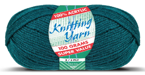 WIN-2690, WIN-2690, Yatsal 100% Acrylic 8-Ply Knitting Yarn 100 g, Teal