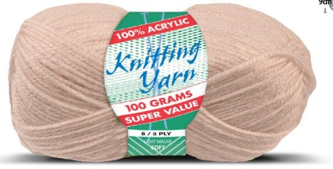 WIN-2699, WIN-2699, Yatsal 100% Acrylic 8-Ply Knitting Yarn 100 g, Mauve