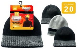 WIN-2790, 1 Pc  Men 2 Tone Beanie With Strips