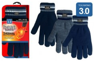WIN-2816, 1 Pair Heat Insulate Mens Glove With Stripe