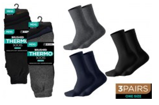 WIN-382, 3Pair Mens Thermal Socks