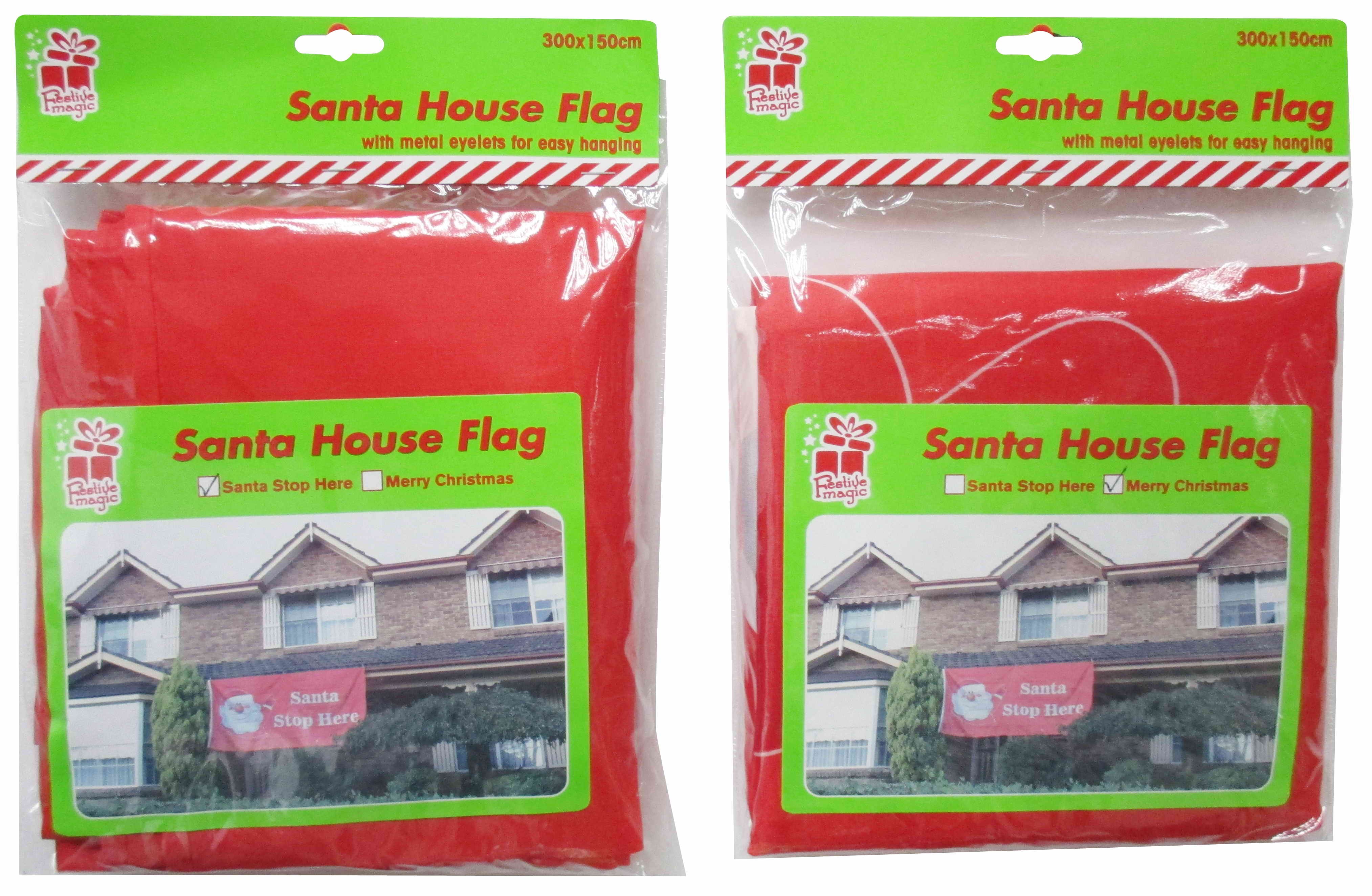  SANTA HOUSE FLAG 300x150cm PRT 