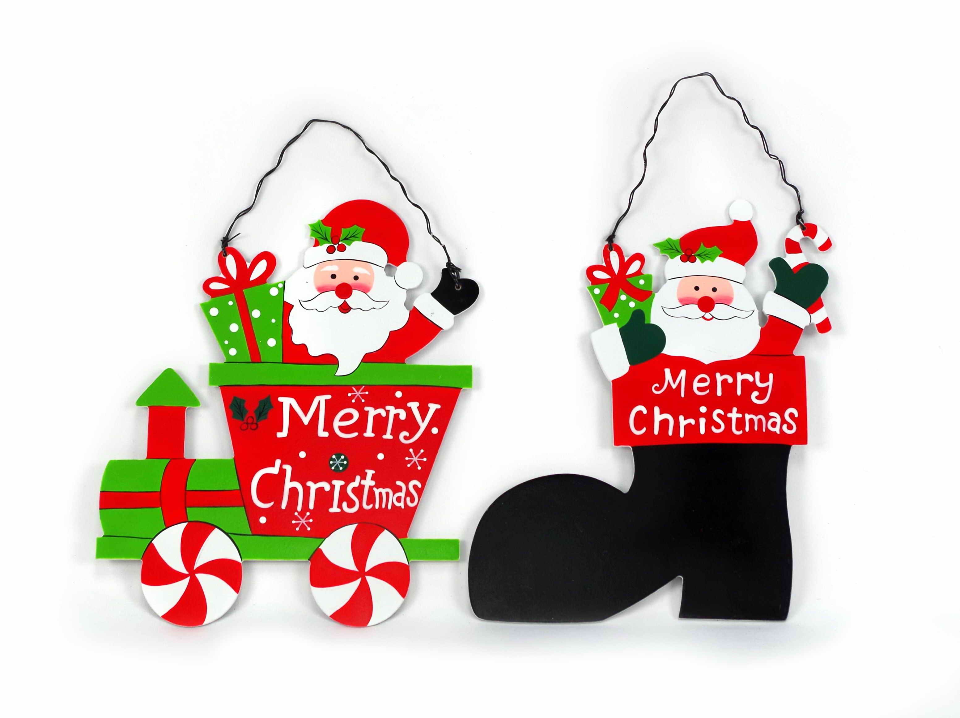 DECO SANTA HANGER MDF 2ASST