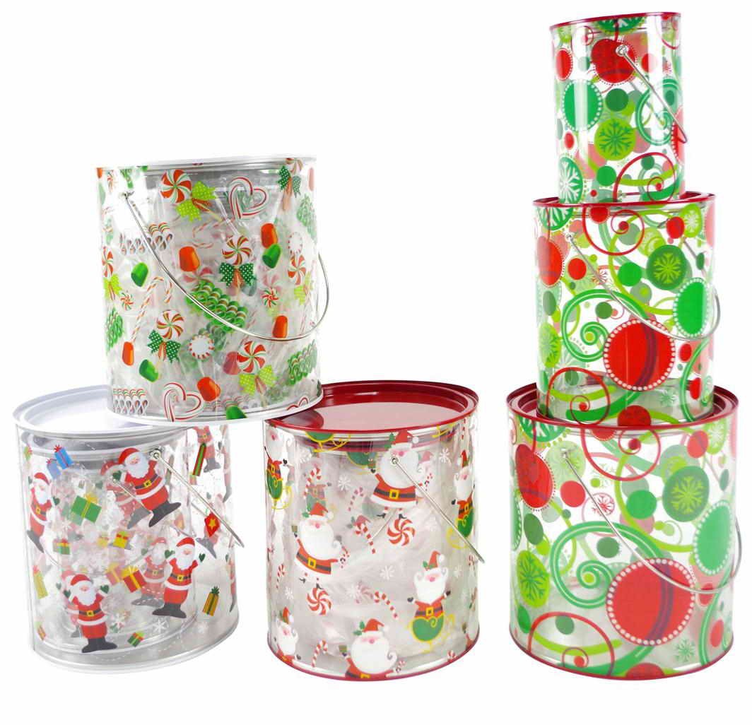 XMAS PAINT TINS SET/3 PRINTED
