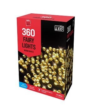 23X19, XB3443, LEDS FLASHING WARM WHITE 360pc