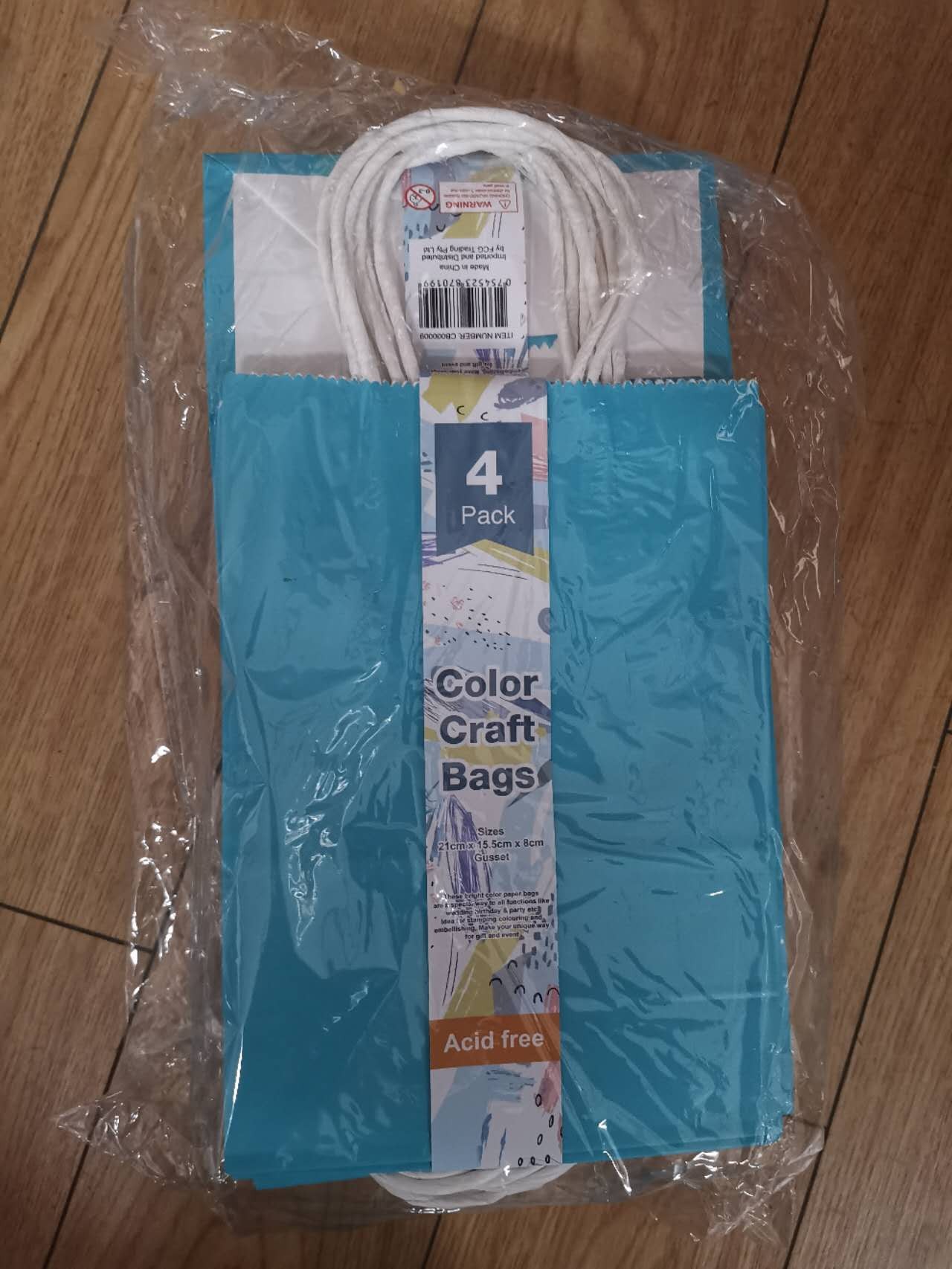 craft bag 4pcs S baby blue