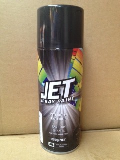 sp100, spray paint Gloss black