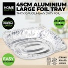 230440, Foil Tray Large Oval 45.2cm x 36.4cm x 8.5cm