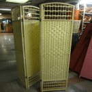 single side screen(wood and paper string 1.7m*39cm*4, dark brown