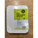 30010 Aushiya, Foil Containers With Lid 4pcs 315x255x45mm