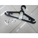 A4L, 56043, black plastic cloth hanger 5pc