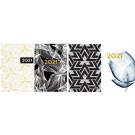 57175, Diary Hard Cover Printed w Foil A6 WTV 4 Asstd