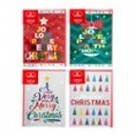 57185, Xmas Cards Box 8 110x150mm Pearl Foil Board
