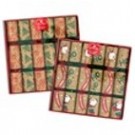 58884, Xmas Bon Bons Box 6 31x5cm Printed Kraft DIY 2 Asstd