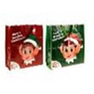 25X15, 58998 dats, Xmas Elves BB Shopping Bag 40x45x14cm 2 Asstd 