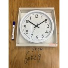A14H, 60429, clock 25cm black/white