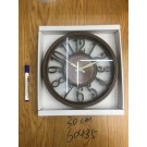 B16H, 60435, clock 30cm dark timber