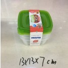 G12M, 60477, food container 3pcs 13*13*7cm