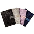 62104, Diary PU Flocking w Clasp A6 WTV 4 Asstd