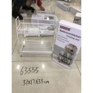 E15T, 63555, bathroon/kitchen rack 2 tier 31*17*33cm