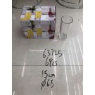D10M, 63725, glass cup 6pcs 500ml D6.5*15cm