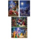 64373 dats, Cards Xmas Box 10 115x177mm Textured Foil Religious